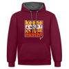 Keene Angst Ick Tu Sie Nüscht - Kontrast Hoodie - Weinrot/Anthrazit
