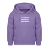 weesicknich, habicknich, gloobicknich - Kinder Hoodie - Lavendel