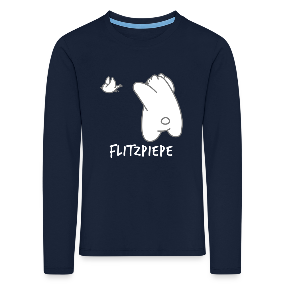 Flitzpiepe - Kinder Langarmshirt - Navy