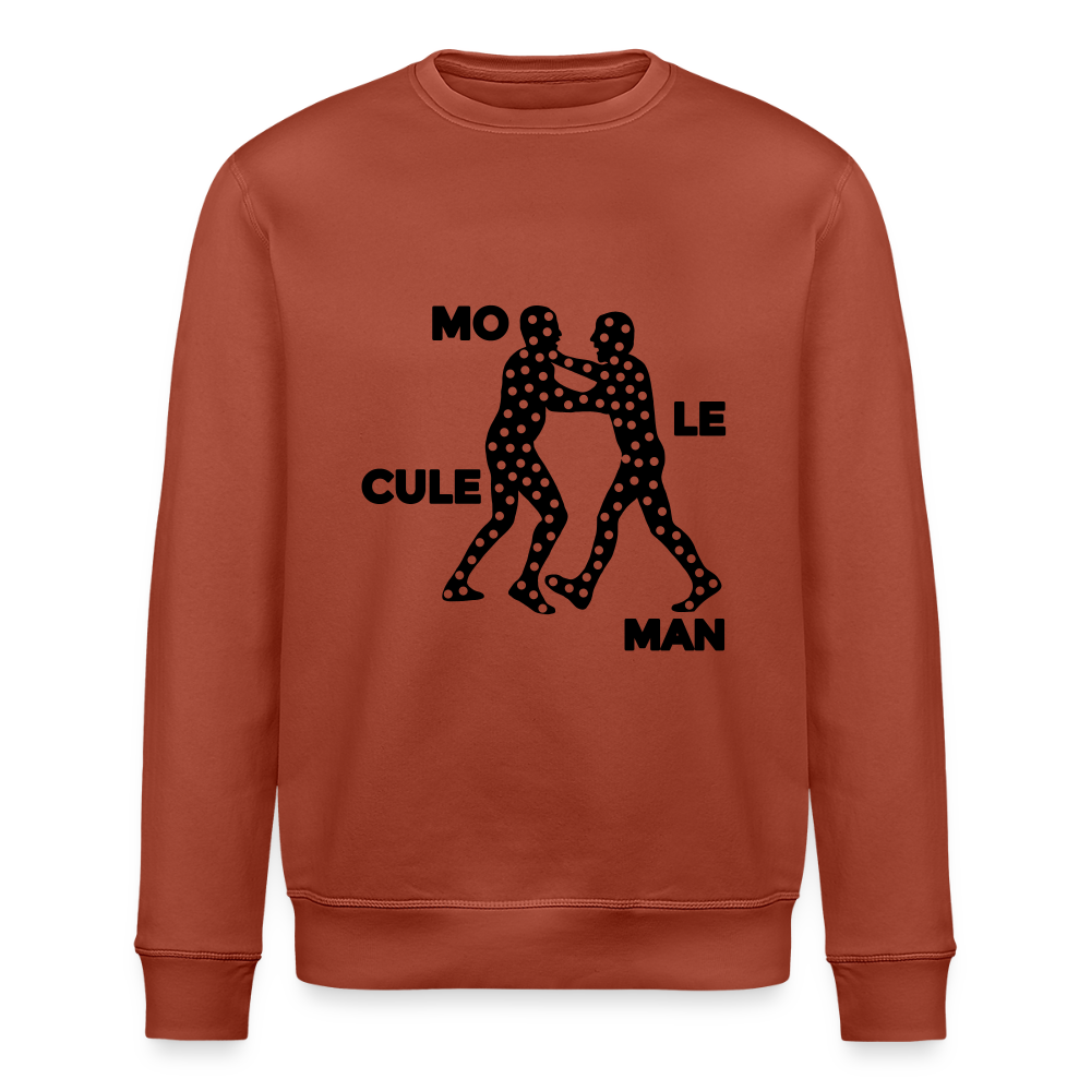 Mo le cule Man - Unisex Bio Sweatshirt - Terrakotta