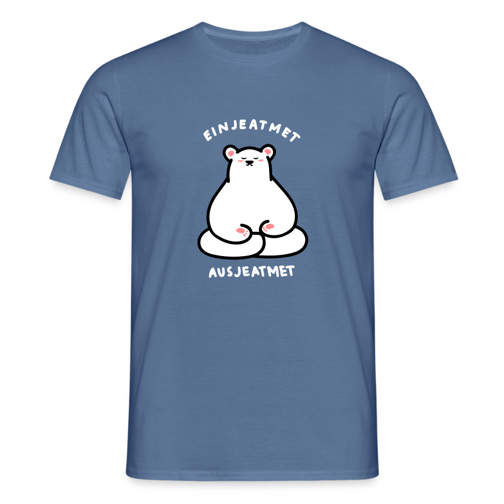 Einjeatmet - Männer Premium T-Shirt - Taubenblau