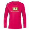 U4 - Frauen Sport Langarmshirt - dunkles Pink