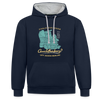 Chalkidiki oder Charlottenburg - Kontrast Hoodie - Navy/Grau meliert
