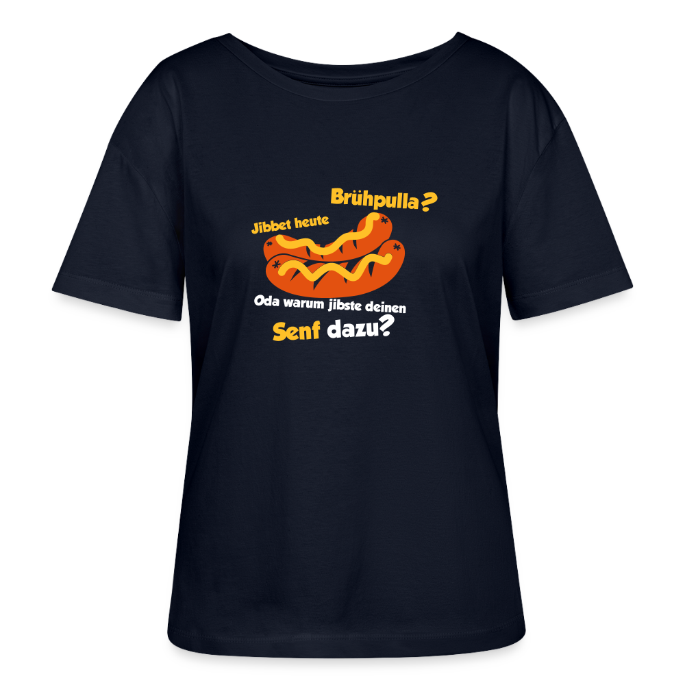 Jibbet Brühpulla - Relaxed Rundhals Frauen Bio-T-Shirt - Navy