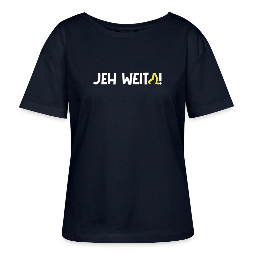 Jeh Weita! - Relaxed Rundhals Frauen Bio-T-Shirt - Navy