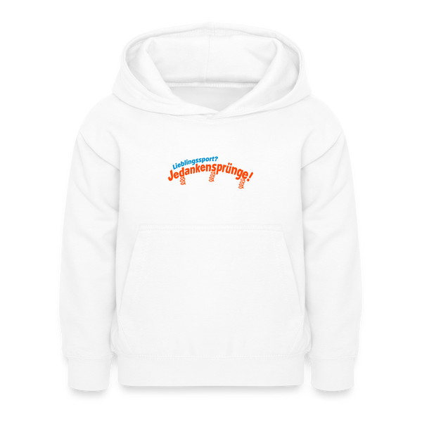 Lieblingssport? Jedankensprünge! - Kinder Hoodie - Weiß