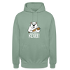 Pass ma uff Keule - Unisex Hoodie - Graugrün