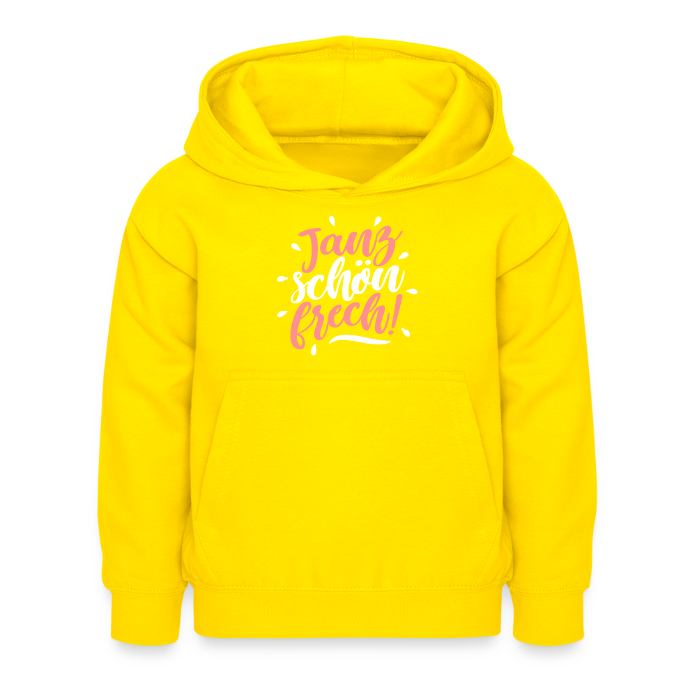 Janz schön frech! - Kinder Premium Hoodie - Gelb