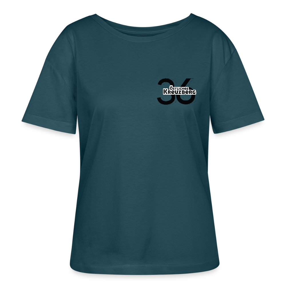 Östliches kreuzberg - Relaxed Rundhals Frauen Bio-T-Shirt - Dunkles Petrol