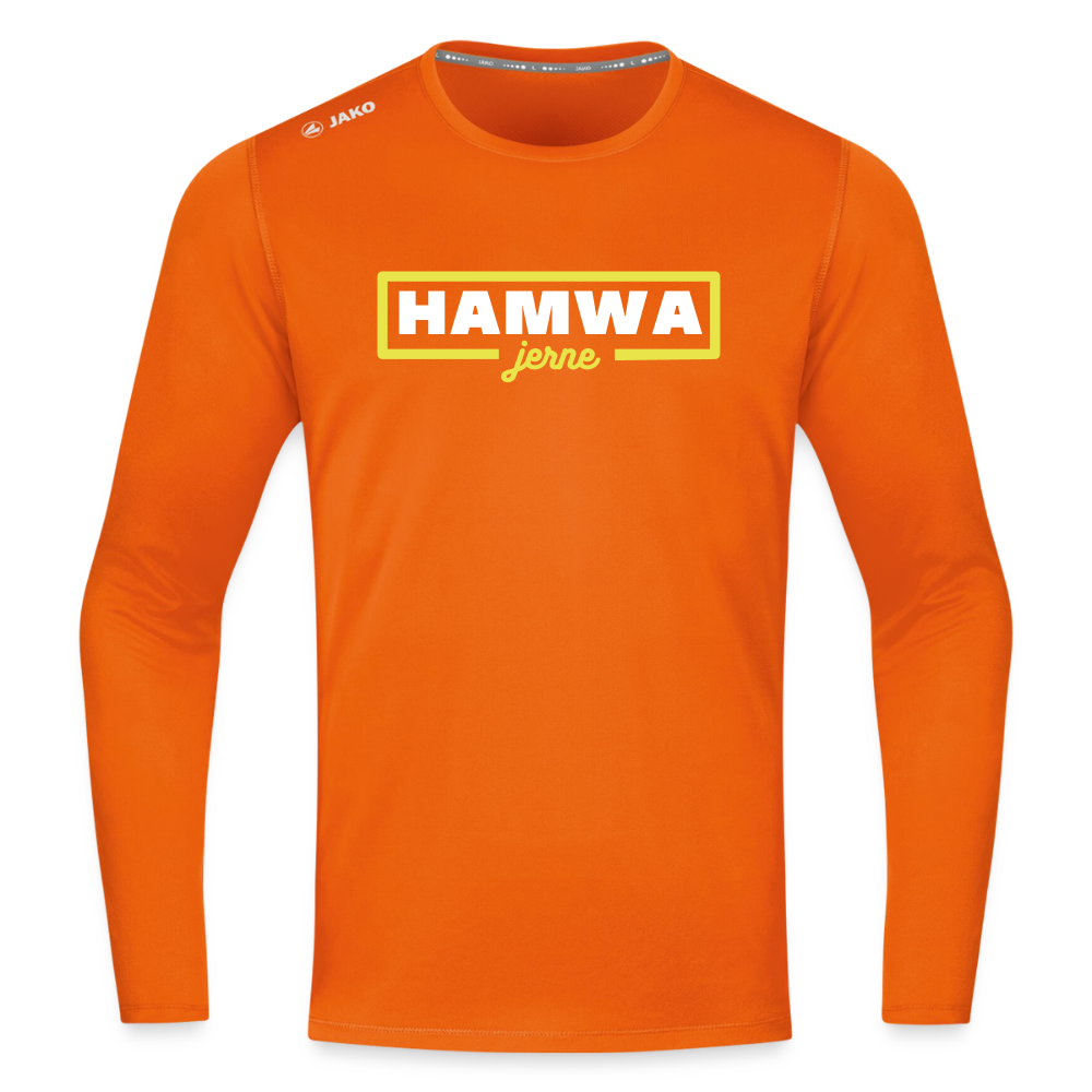 hamwa - Männer Sport Langamshirt - Neonorange