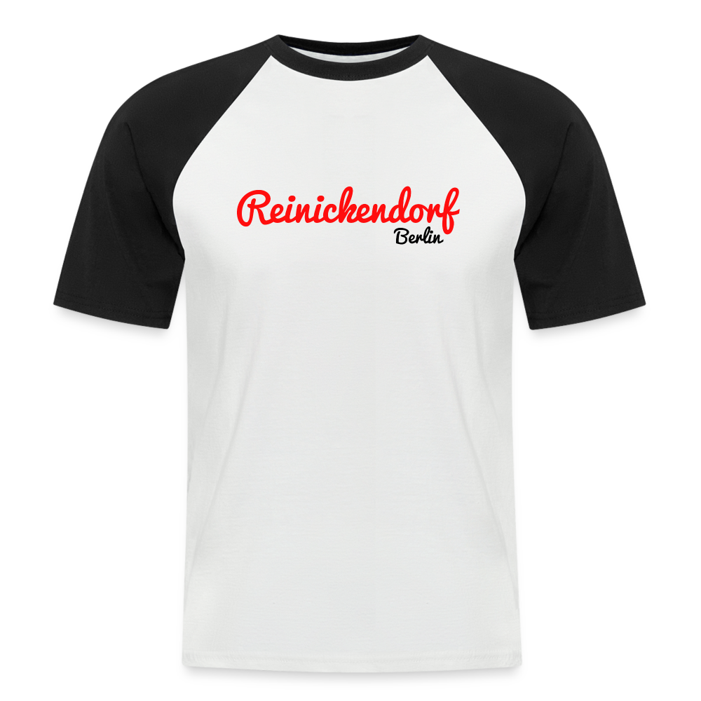 Reinickendorf Berlin - Männer Baseball T-Shirt - Weiß/Schwarz