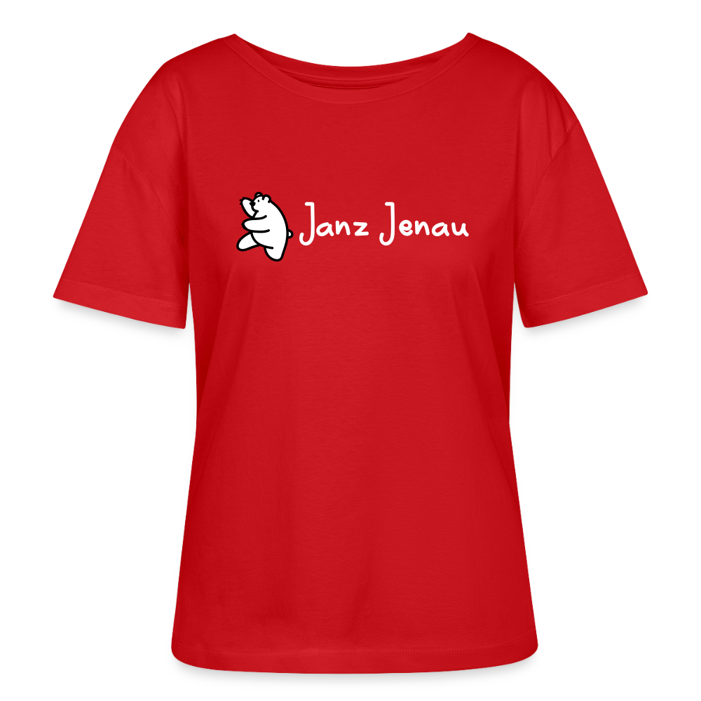 Janz Jenau - Relaxed Rundhals Frauen Bio-T-Shirt - Rot
