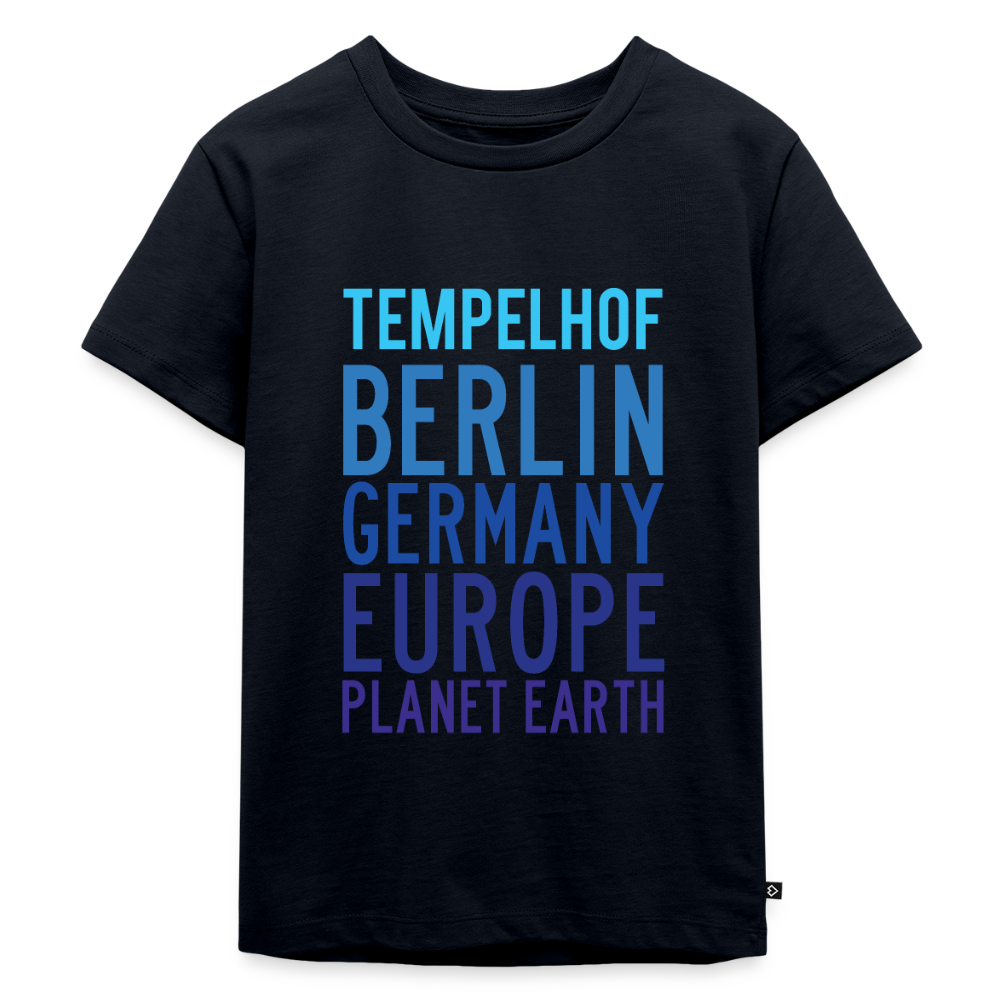 Tempelhof Planet Earth - Kinder Premium T-Shirt - Navy
