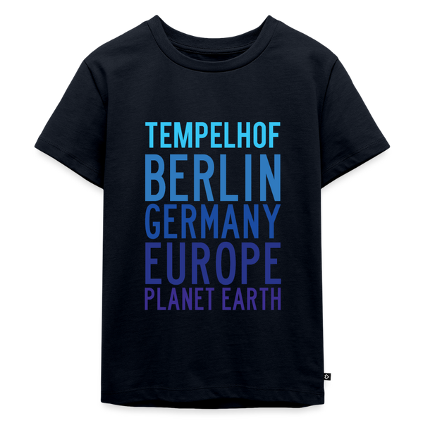 Tempelhof Planet Earth - Kinder Premium T-Shirt - Navy