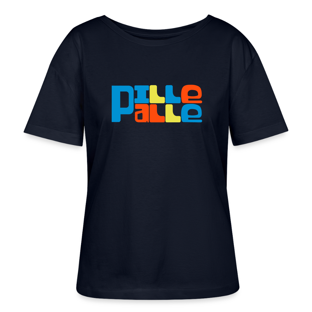 Pillepalle - Relaxed Rundhals Frauen Bio-T-Shirt - Navy