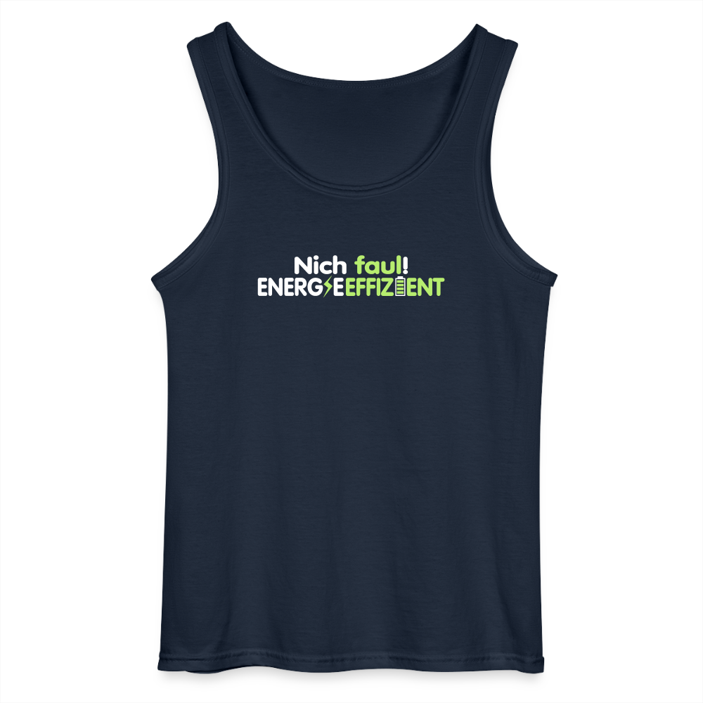 Nich faul! Energieeffizient! - Männer Tank Top - Navy