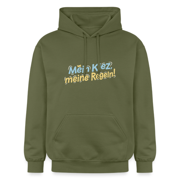 Mein Kiez, meine Regeln! - Hoodie - Militärgrün