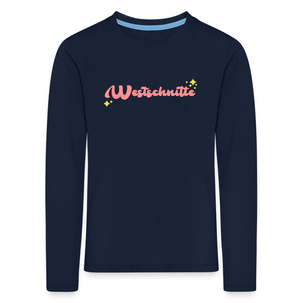 Westschnitte - Kinder Langarmshirt - Navy