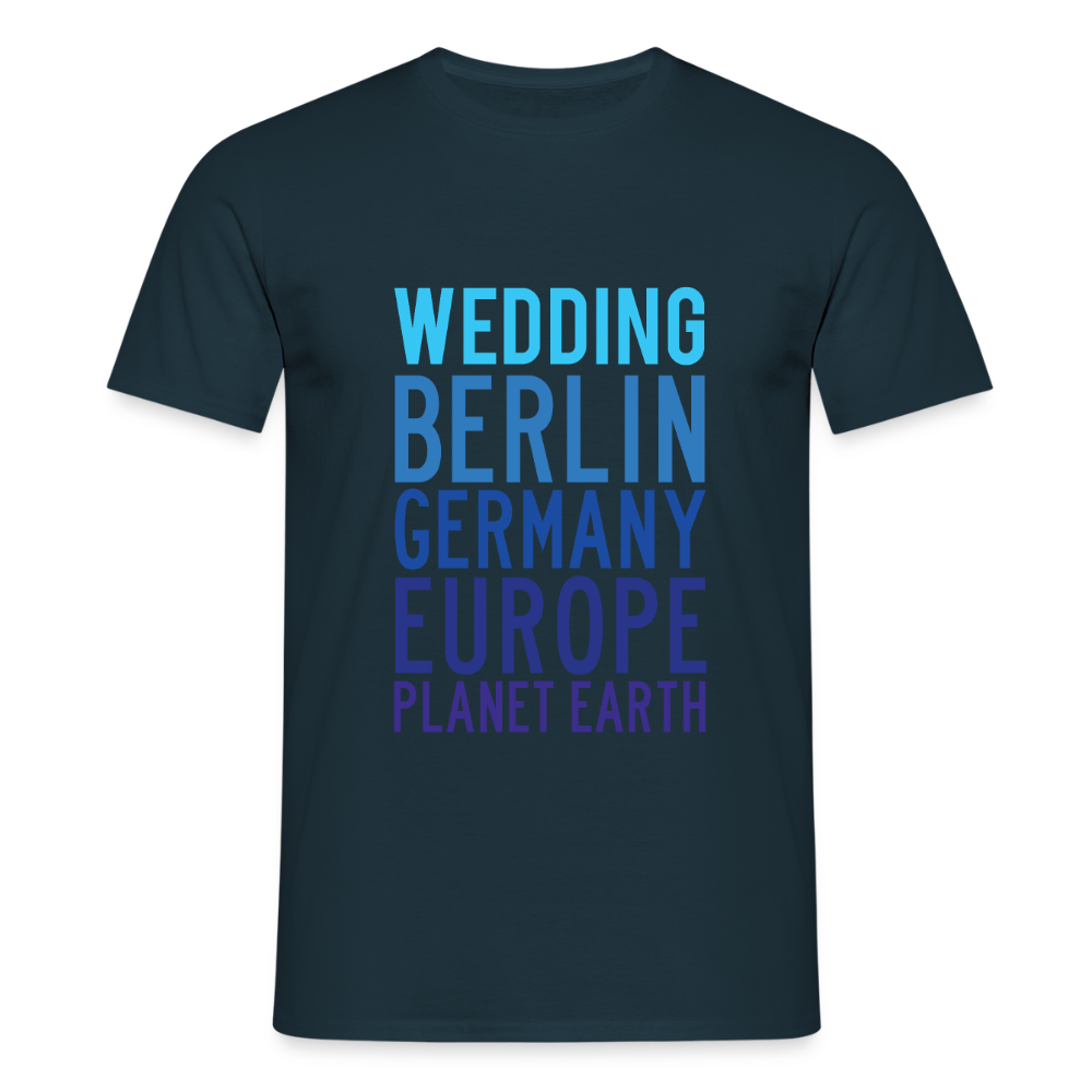 Wedding Planet Earth - Männer Premium T-Shirt - Navy