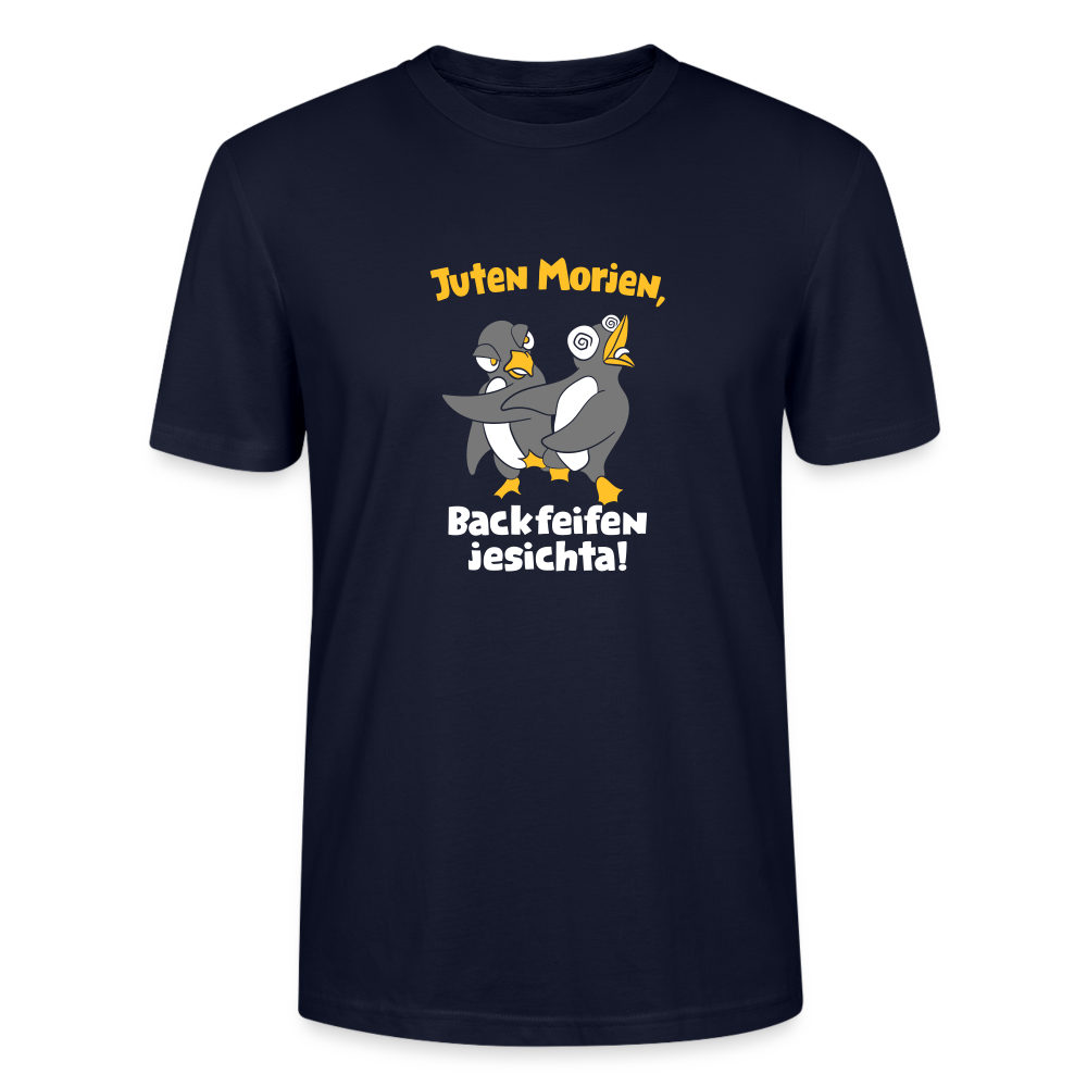 Juten Morjen, Backfeifenjesichta! - Männer Bio T-Shirt - Navy