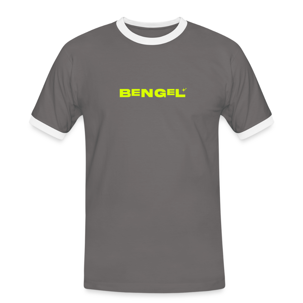Bengel Berlin - Männer Ringer T-Shirt - Dunkelgrau/Weiß