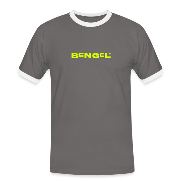 Bengel Berlin - Männer Ringer T-Shirt - Dunkelgrau/Weiß