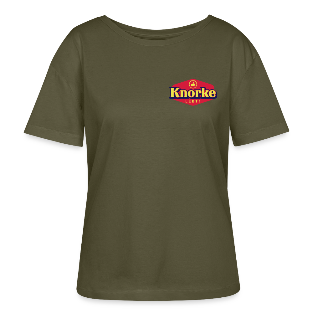 KNORKE lebt! - Relaxed Rundhals Frauen Bio-T-Shirt - Khaki