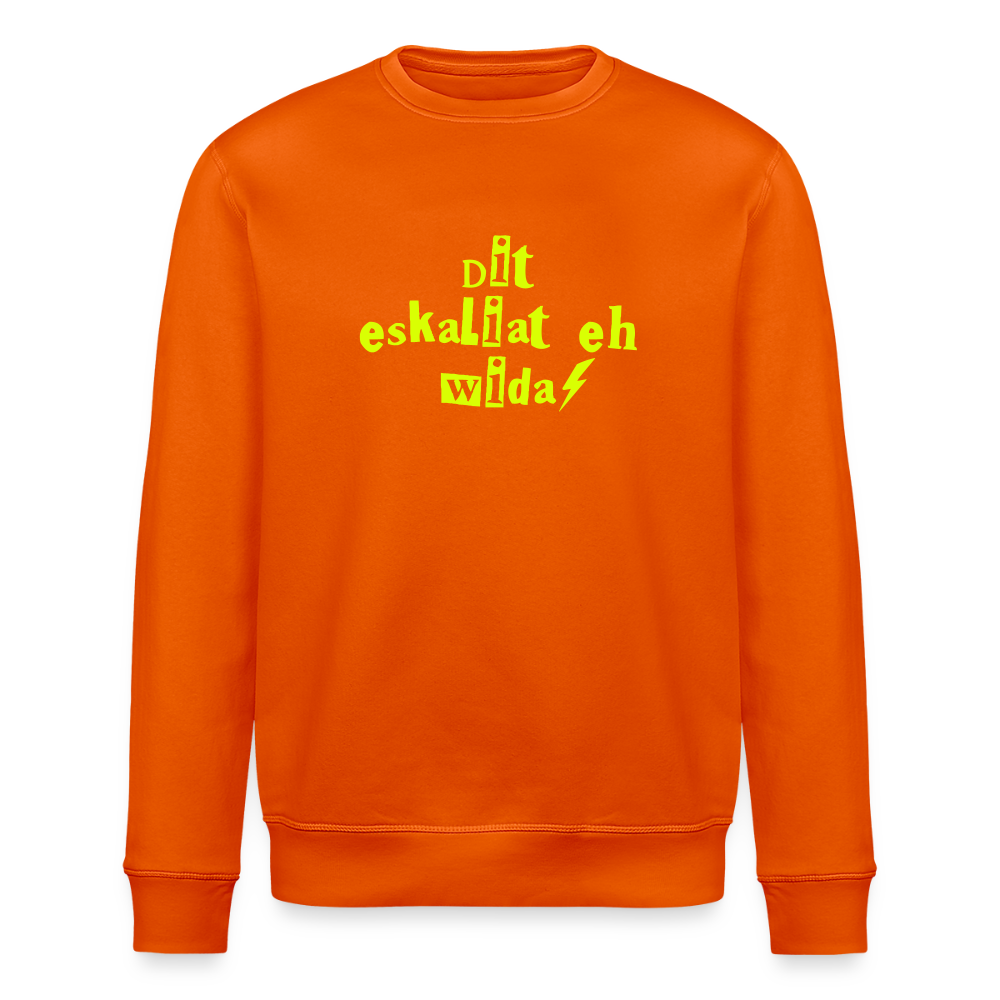 Dit eskaliat eh wilda  - Unisex Bio Sweatshirt - Tieforange