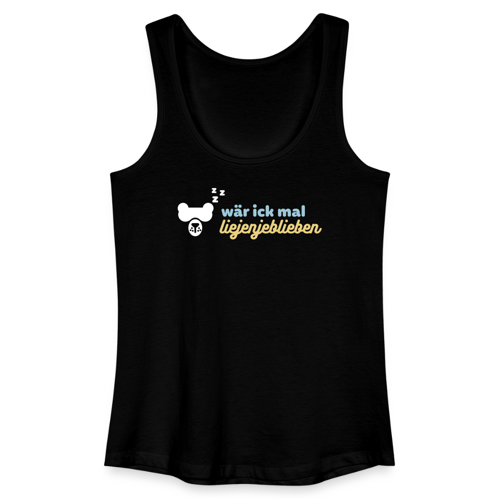 wär ick mal liejenjeblieben - Frauen Bio Tank Top - Schwarz