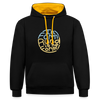 In Form! Rund is 'ne Form! - Kontrast Hoodie - Schwarz/Gold