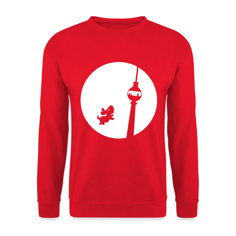 Hund am Fernsehturm - Unisex Pullover - Rot