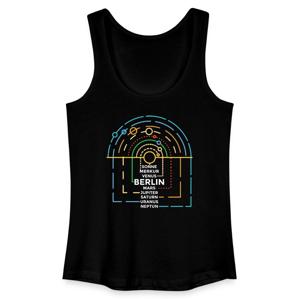 Berlin im Sonnensystem - Frauen Bio Tank Top - Schwarz