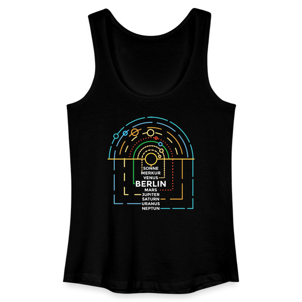 Berlin im Sonnensystem - Frauen Bio Tank Top - Schwarz