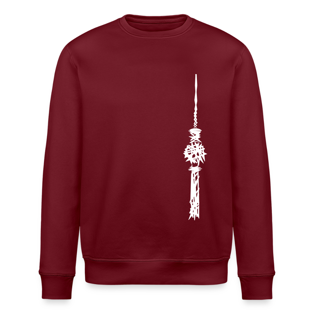 Fernsehturm Zick zack - Unisex Bio Sweatshirt - Burgunderrot