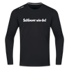 Schlauer wie du! - Männer Sport Langamshirt - Schwarz