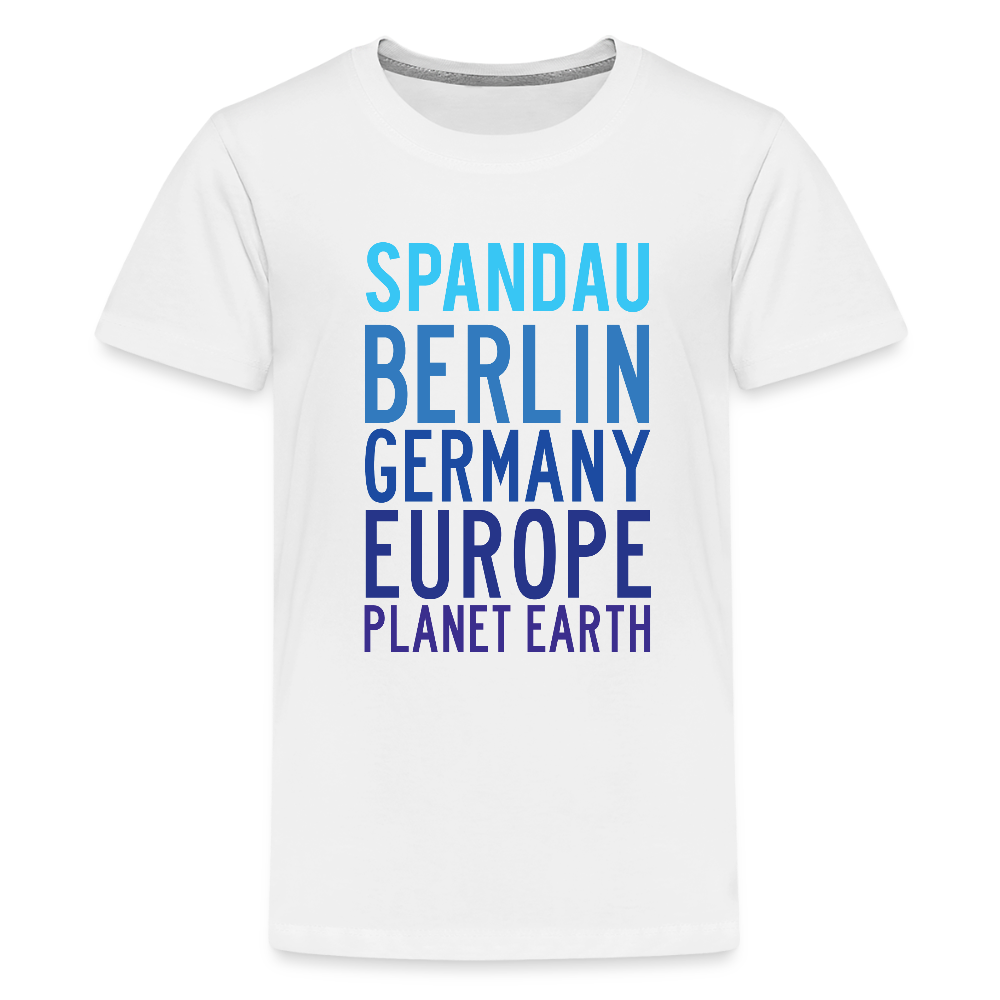 Spandau Planet Earth - Teenager Premium T-Shirt - Weiß