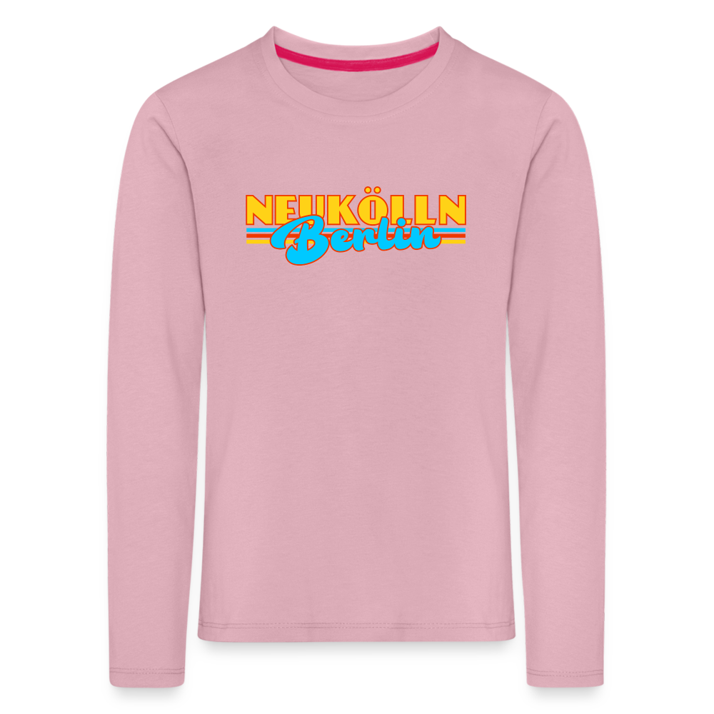 Neukölln Berlin Retro - Kinder Langarmshirt - Hellrosa