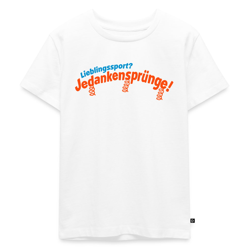 Lieblingssport? Jedankensprünge! - Kinder Premium T-Shirt - Weiß