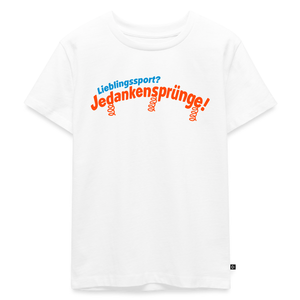 Lieblingssport? Jedankensprünge! - Kinder Premium T-Shirt - Weiß