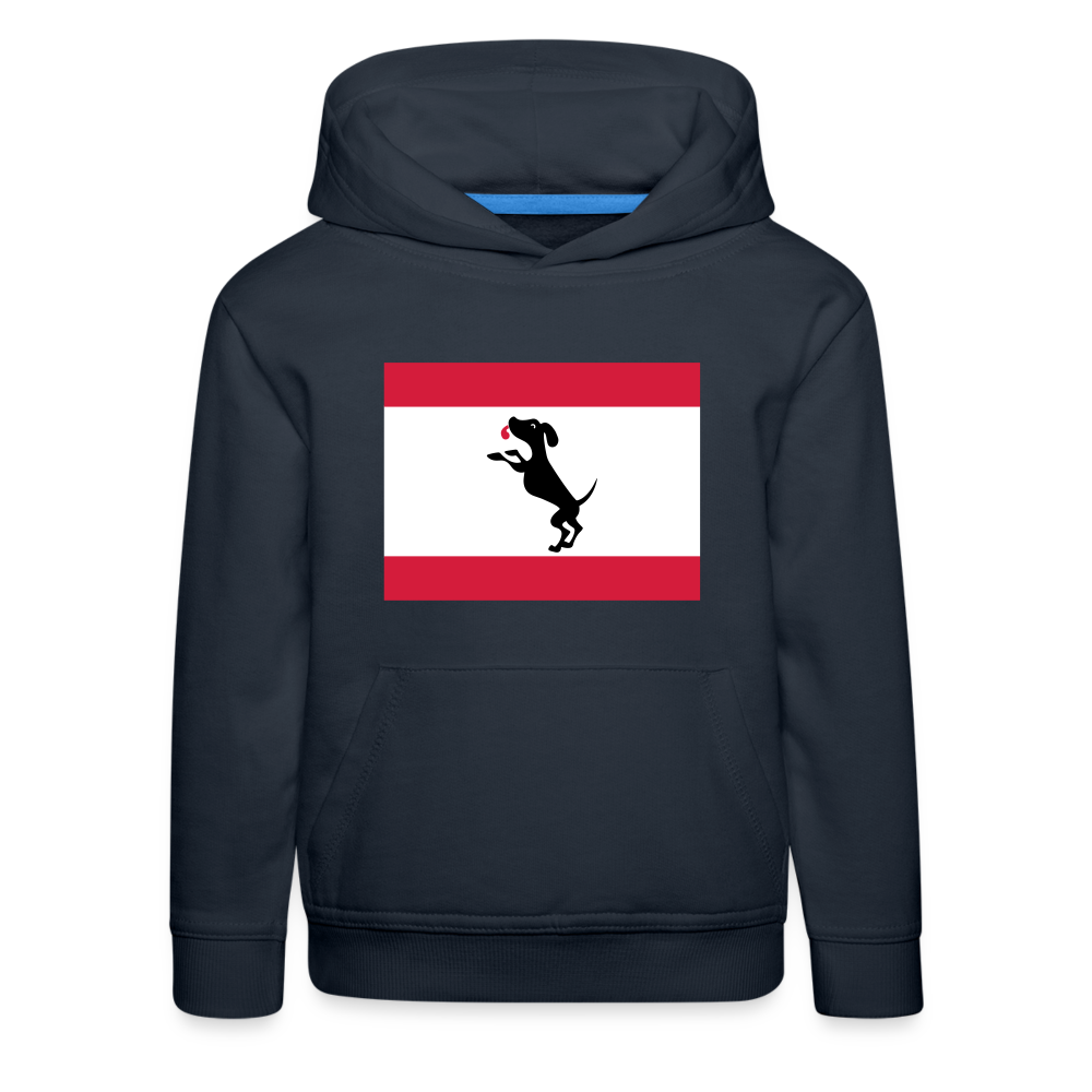 Berliner Flagge mit Hund - Kinder Premium Hoodie - Navy