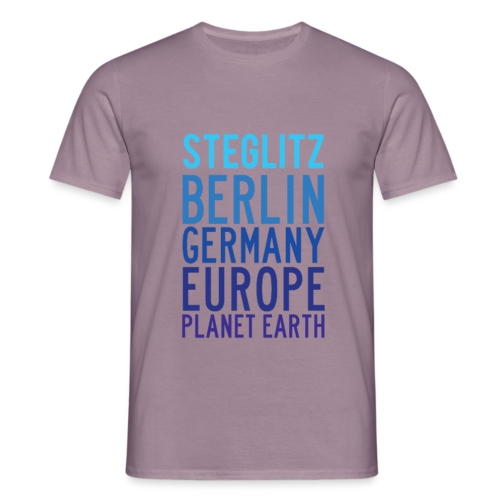 Steglitz Planet Earth - Männer Premium T-Shirt - Lilagrau