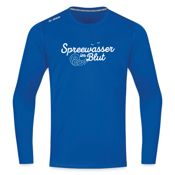 Spreewasser im Blut - Männer Sport Langamshirt - Royalblau