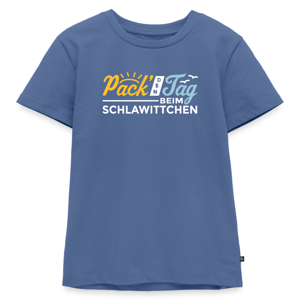 Pack' den Tag beim Schlawittchen - Kinder Premium T-Shirt - Taubenblau