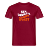 Sex, Drucks & Currywurst - Männer Premium T-Shirt - Ziegelrot