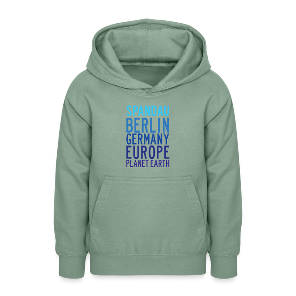 Spandau Planet Earth - Teenager Hoodie - Graugrün