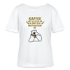 Kaffee motiviert - Relaxed Rundhals Frauen Bio-T-Shirt - Weiß