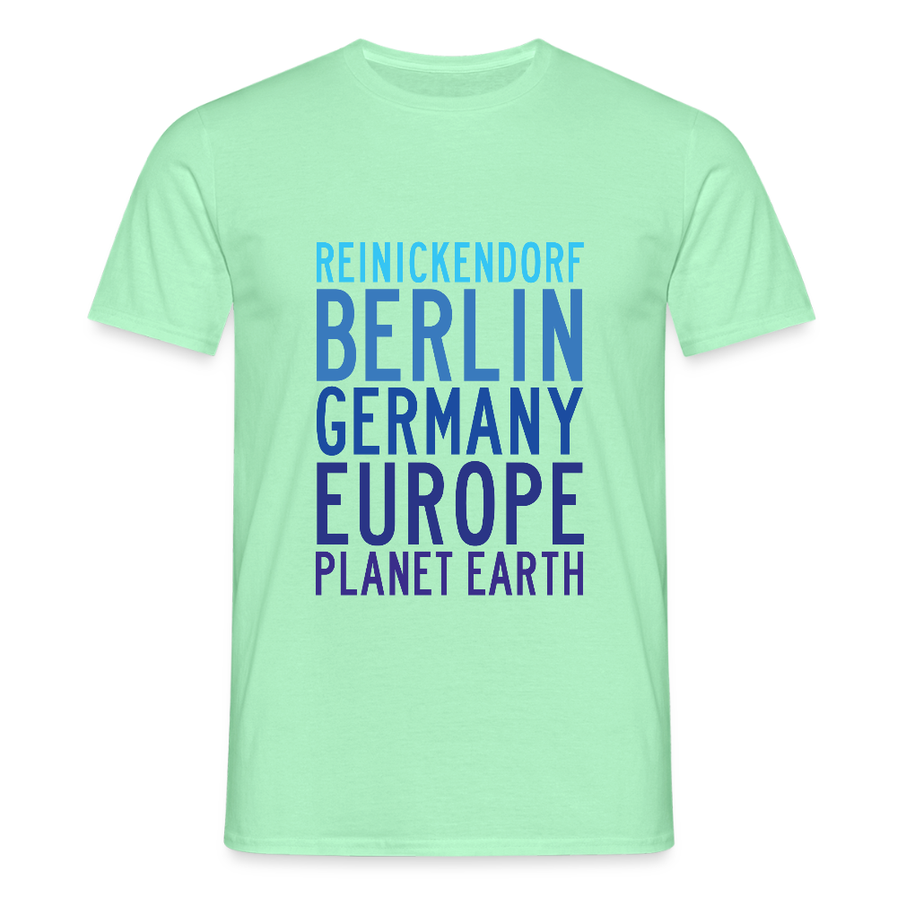 Reinickendorf Planet Earth - Männer Premium T-Shirt - Mintgrün