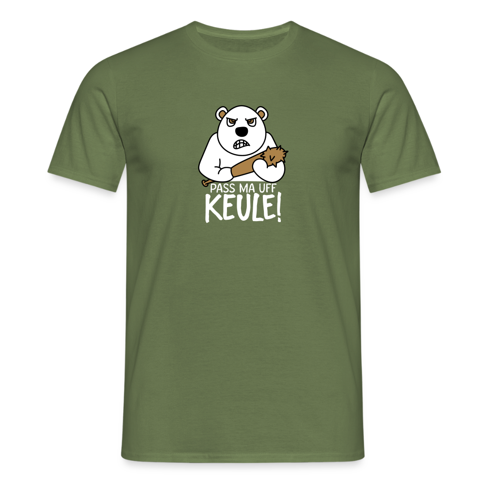 Pass ma uff Keule - Männer Premium T-Shirt - Militärgrün