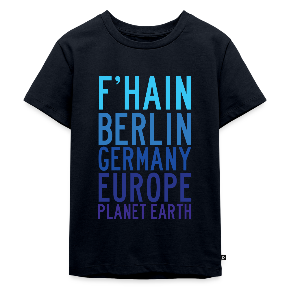 F'hain - Planet Earth - Kinder Premium T-Shirt - Navy