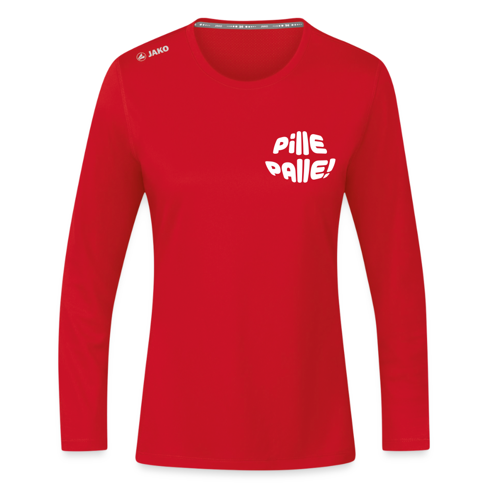 Pille Palle - Frauen Sport Langarmshirt - Rot